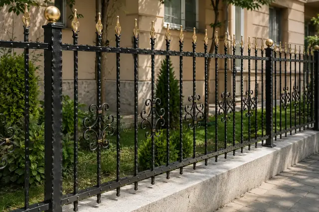 Bahçe demiri ve ferforje çevre korkuluğu uygulaması